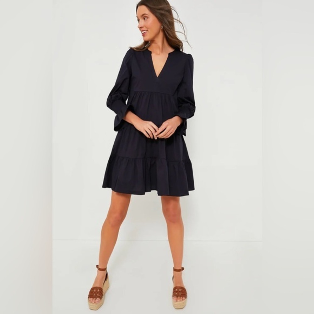 POMANDER PLACE Navy Cotton Poplin Kenzo Dress size M